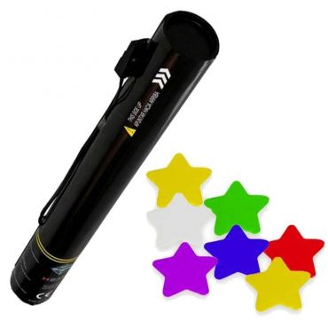 cañón eléctrico confeti estrellas metalizadas