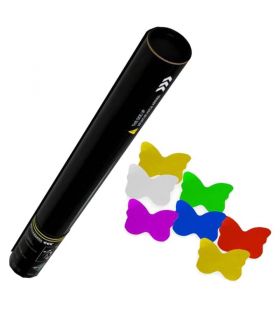 cañón manual confeti mariposas metalizadas