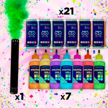 Pack de Polvos Holi Amigos 21 personas