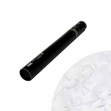 cañón confeti papel arroz blanco