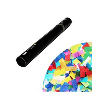 cañón confeti papel arroz multicolor